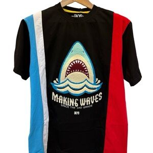 Black and Red Shark Graphic Tee